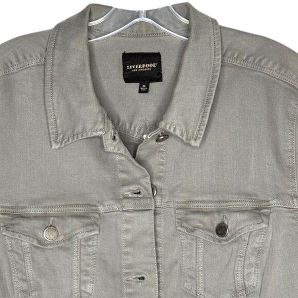 Liverpool Jeans Classic Denim Jacket Stretch Slub Twill - Sharkskin (Gray) - XL - Picture 5 of 15